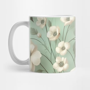 White Flowers Mug